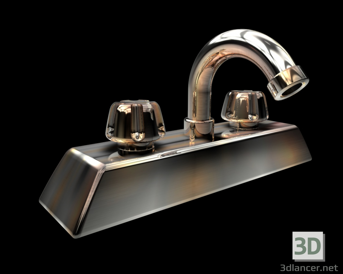 3d model sink faucet - preview