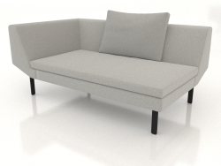 End sofa module 156 with an armrest on the left (metal legs)