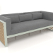 3d model 3-seater sofa (Cement gray) - preview
