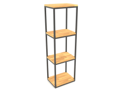 Rectangular rack (WOOD FLOOR, 40x30x128, 4 shelves)