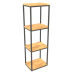 3d model Rectangular rack (WOOD FLOOR, 40x30x128, 4 shelves) - preview