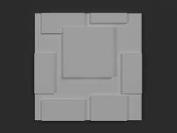 Gypsum 3D panel Square