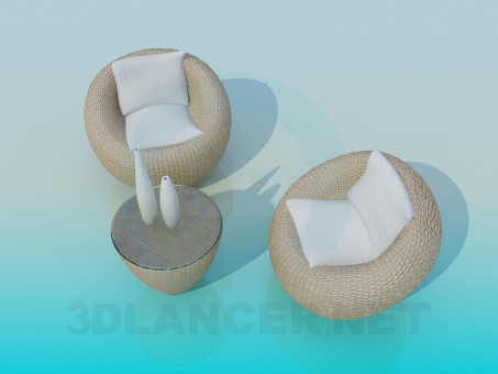 3d model Armchair - preview 3d model Armchair - preview