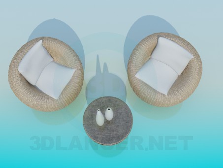 3d model Armchair - preview 3d model Armchair - preview
