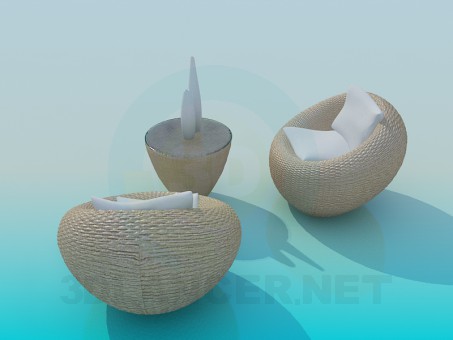 3d model Armchair - preview 3d model Armchair - preview