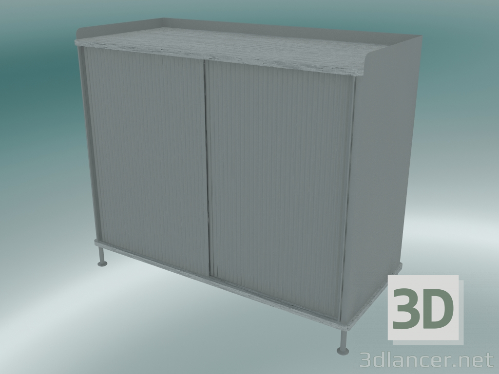 3D modeli Açık Büfe Enfoldu (Uzun, Gri) - önizleme