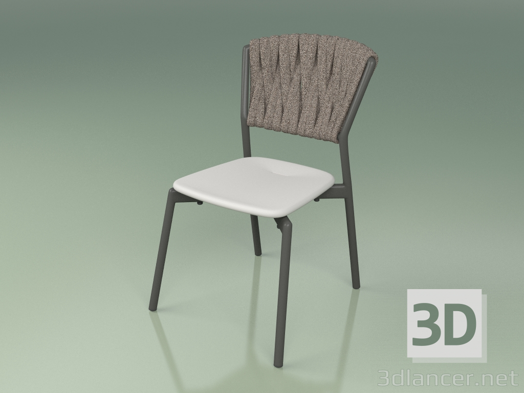 3D Modell Stuhl 220 (Metal Smoke, Polyurethanharz Grau, Gepolsterter Gürtel Grau-Sand) - Vorschau