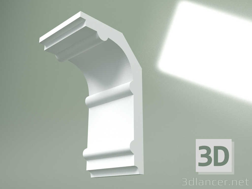 modello 3D Cornicione in gesso (zoccolo a soffitto) KT435 - anteprima
