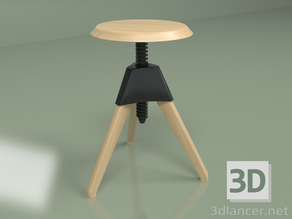 3d model Stool Jerry (black) - preview