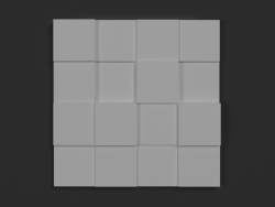 Gypsum 3D panel Square Multi-level