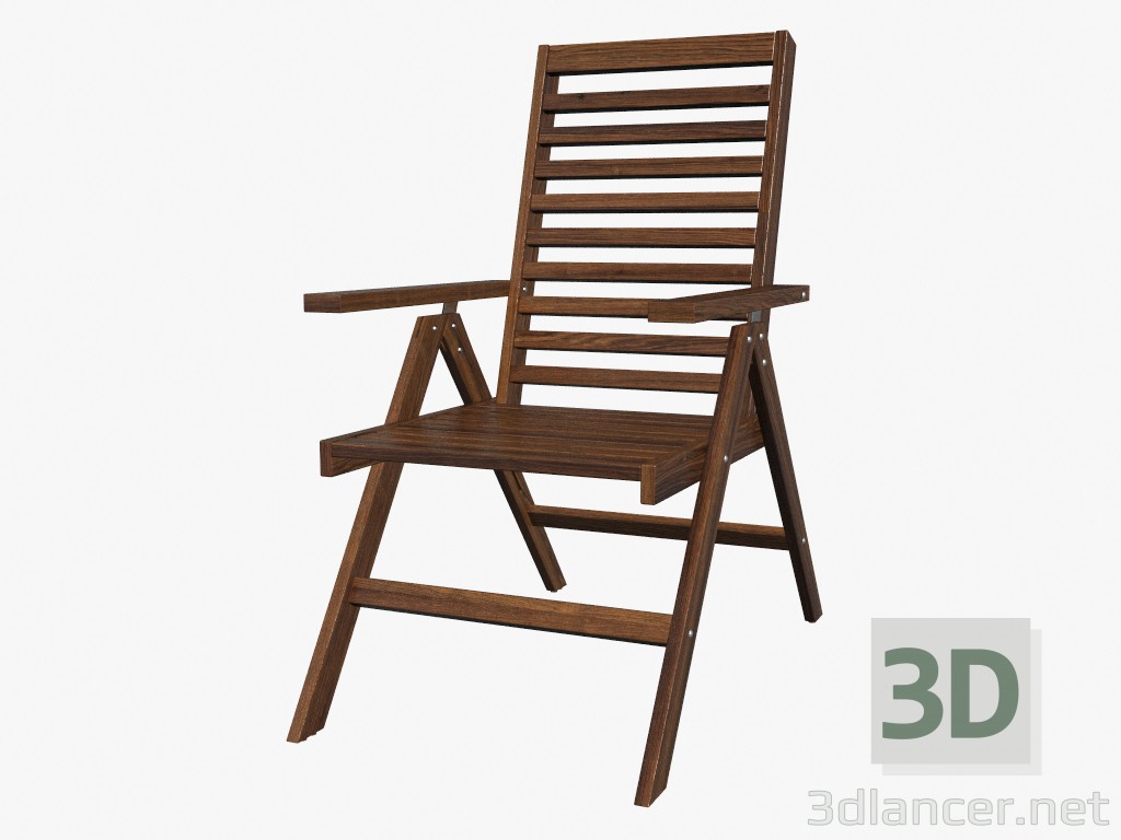 3d model Folding chair (position 1) - preview