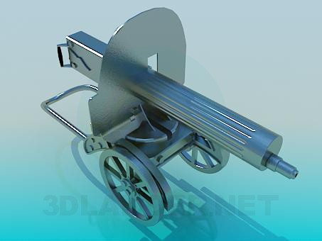 3d model Maxim machine gun - preview 3d model Maxim machine gun - preview