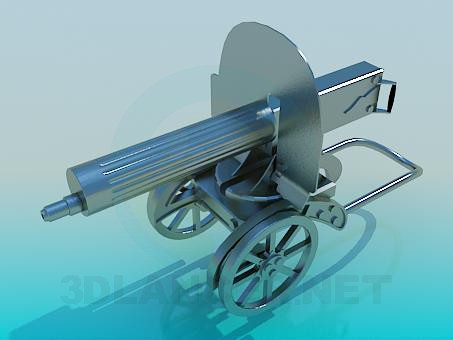 3d model Maxim machine gun - preview 3d model Maxim machine gun - preview