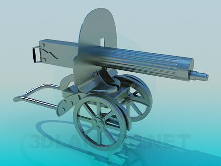 3d model Maxim machine gun - preview 3d model Maxim machine gun - preview