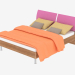 3D modeli Çift kişilik yatak (cr 27) - önizleme