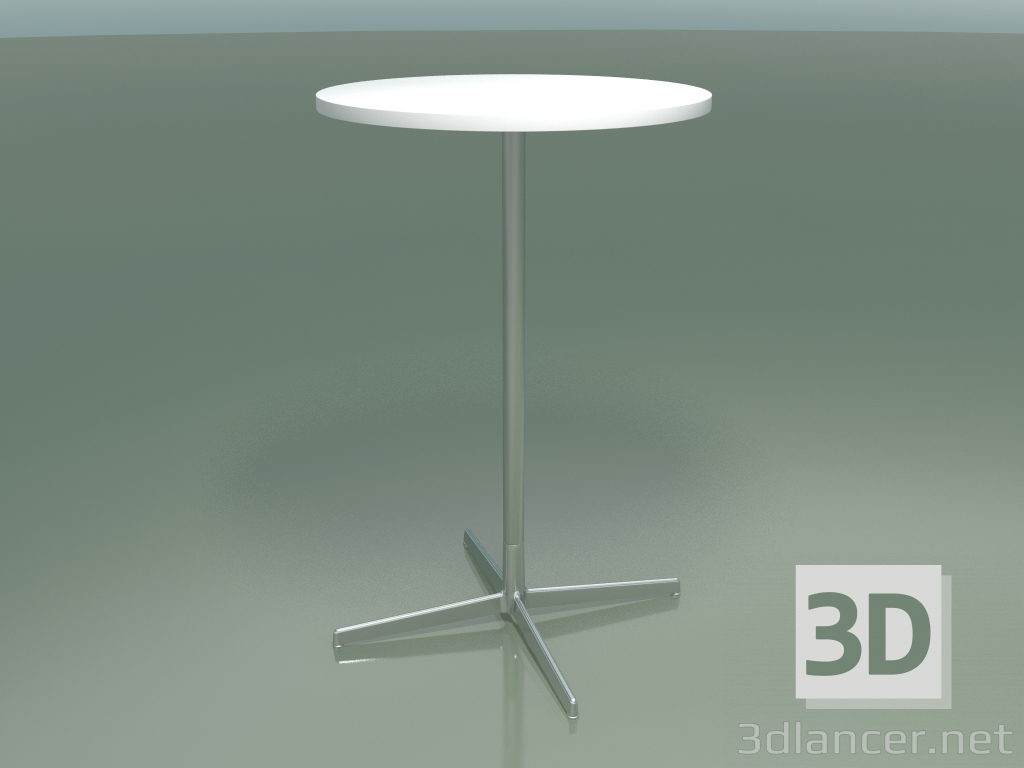 modello 3D Tavolo rotondo 5522, 5542 (H 105 - Ø 69 cm, Bianco, LU1) - anteprima