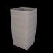 3d model ceramic vase with stripes - preview