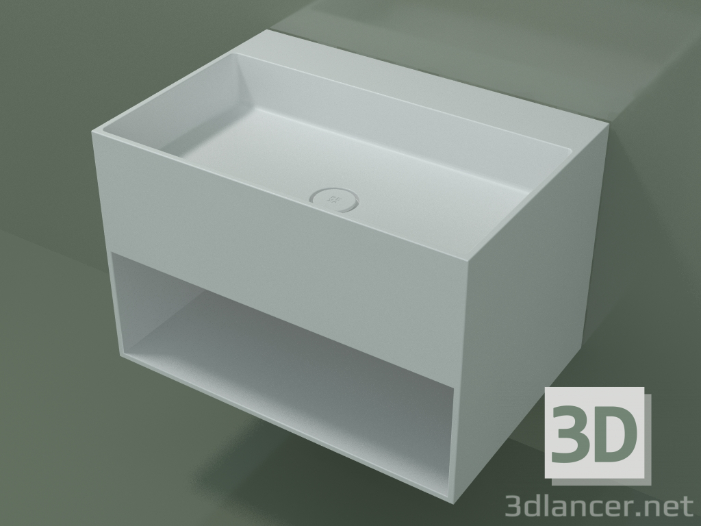 3D modeli Duvara monte lavabo Giorno (06UN43301, Glacier White C01, L 72, P 50, H 48 cm) - önizleme