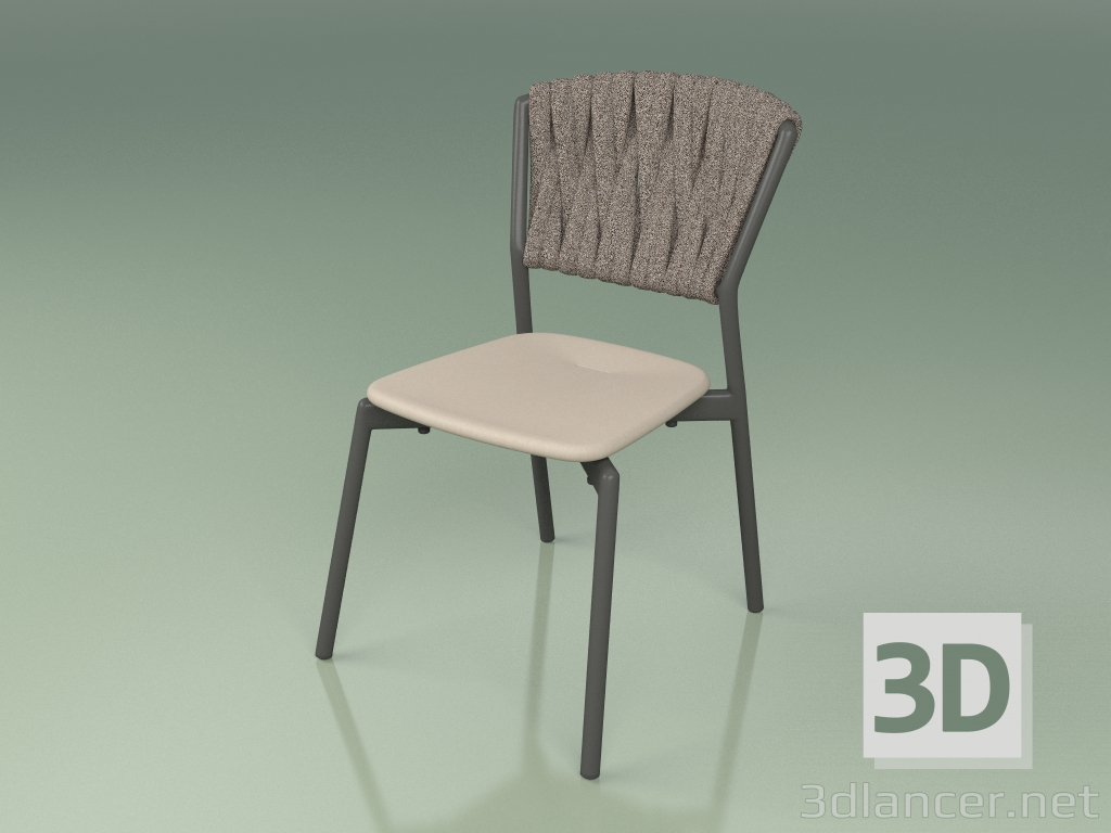 modèle 3D Chair 220 (Fumée Métal, Mole Résine Polyuréthane, Ceinture Rembourrée Gris-Sable) - preview