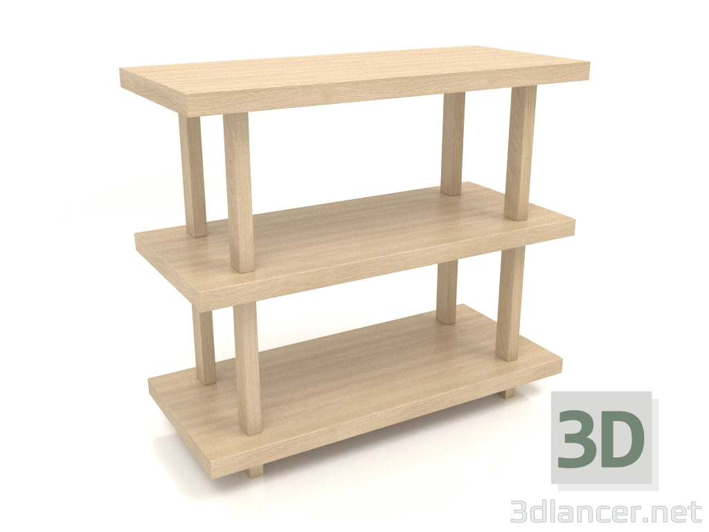 modello 3D Rack ST 01 (900x400x800, legno bianco) - anteprima