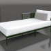 modello 3D Modulo divano, sezione 2 sinistra (Verde bottiglia) - anteprima