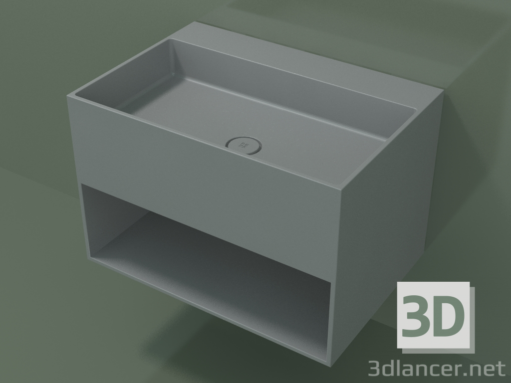 modèle 3D Lavabo suspendu Giorno (06UN43301, Silver Grey C35, L 72, P 50, H 48 cm) - preview