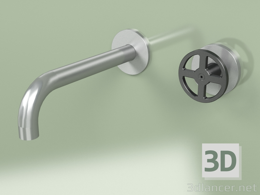 modello 3D Miscelatore idroprogressivo a parete con bocca di erogazione (20 10, AS-ON) - anteprima