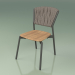 3 डी मॉडल कुर्सी 220 (धातु का धुआं, सागौन, गद्देदार बेल्ट ग्रे-रेत) - पूर्वावलोकन
