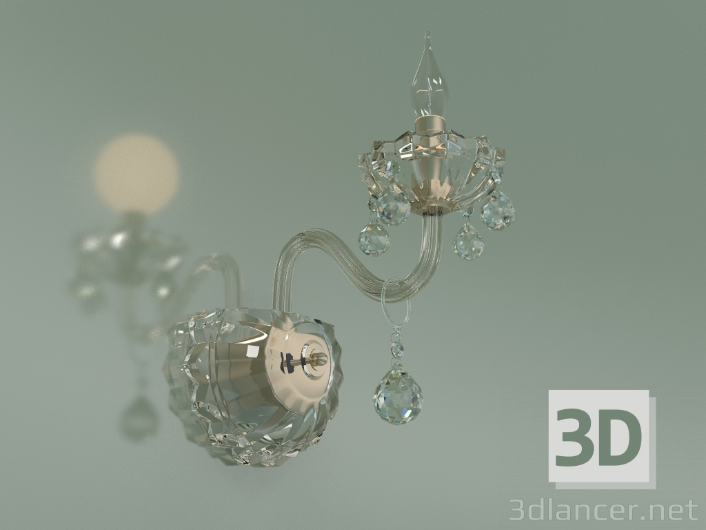 modello 3D Applique 10052-1 (cristallo Strotskis dorato) - anteprima