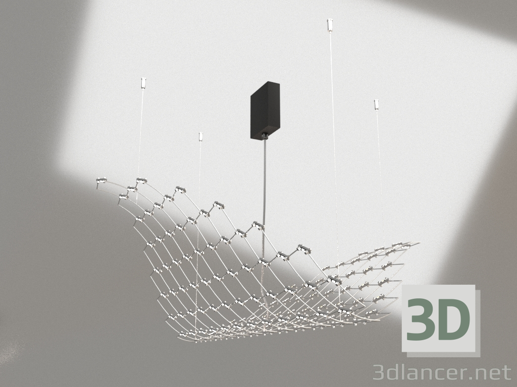 3D Modell Pendelleuchte MANTA (Option 3) - Vorschau
