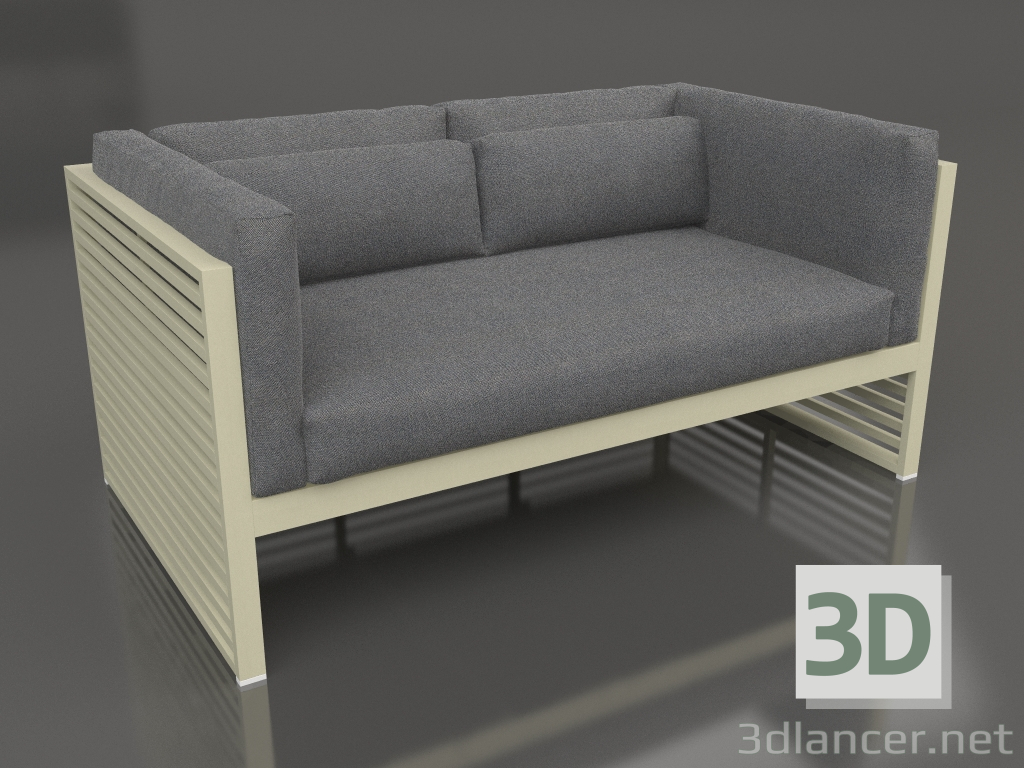 3d model 2-seater sofa (Gold) - preview