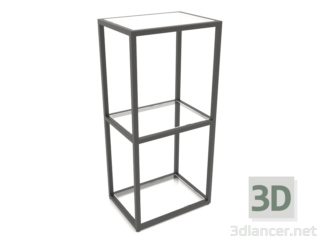 modèle 3D Rack-console rectangulaire (VERRE, 40x30x86, 3 étagères) - preview