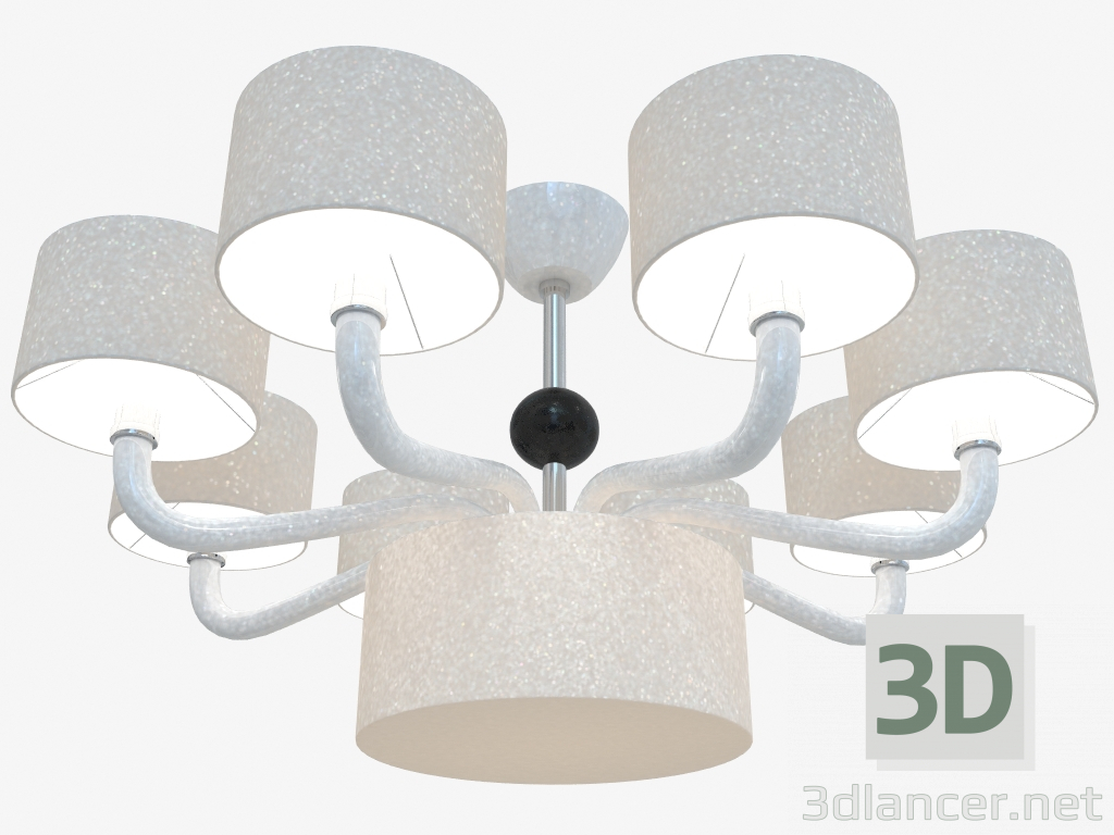 modello 3D Lampadario Soffitto Tessuto (801086) - anteprima