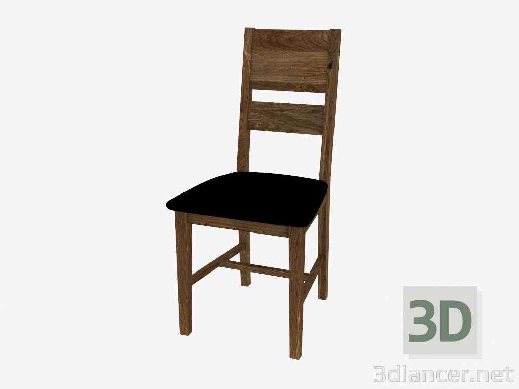 3D Modell Stuhl mit Leder bezogen (48 x 98 x 48 cm) - Vorschau