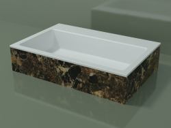 Countertop washbasin (01R141302, Emperador M06, L 72, P 48, H 16 cm)