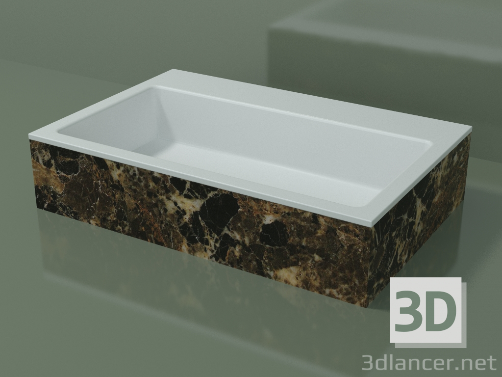 3d model Countertop washbasin (01R141302, Emperador M06, L 72, P 48, H 16 cm) - preview
