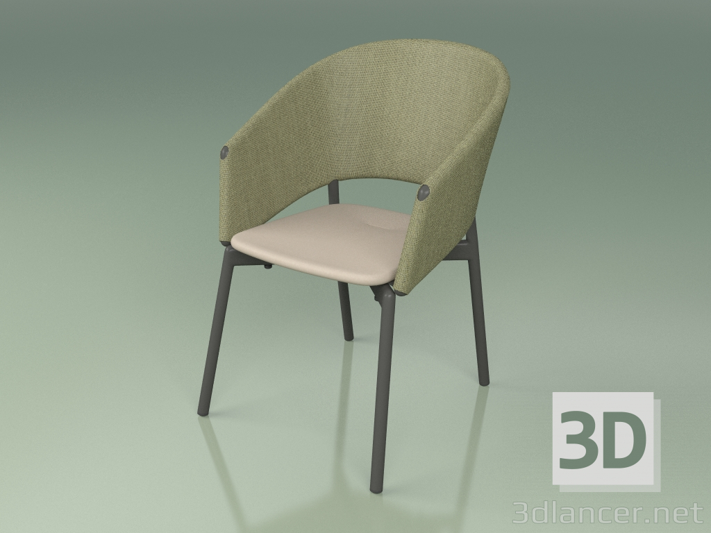 3d model Silla confort 022 (Metal Ahumado, Oliva, Mole de resina de poliuretano) - vista previa