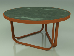 Table basse 009 (Metal Rust, Glazed Gres Forest)
