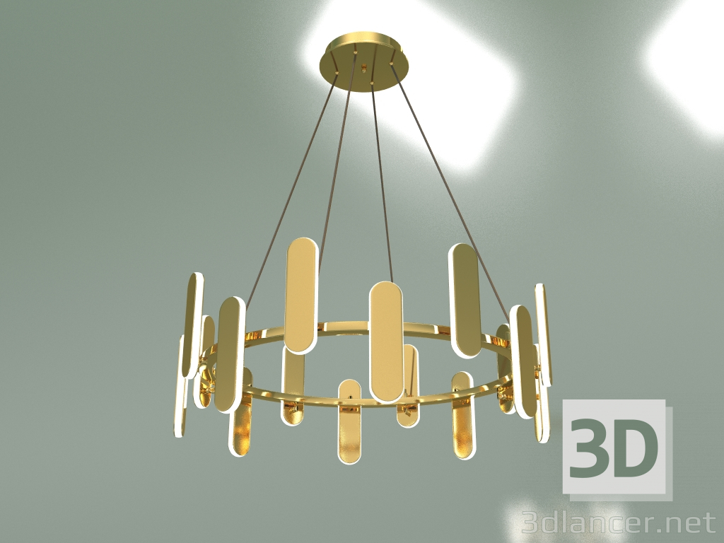 3d model Pendant lamp 90206-16 (gold) - preview