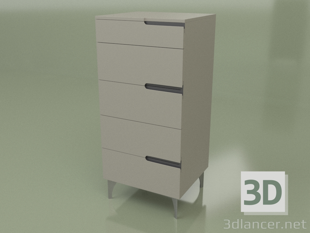 3d model Chest of drawers GL 340 (gray) - preview