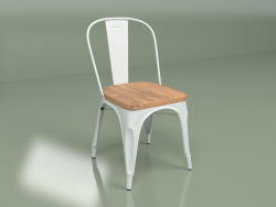 Chair Marais Wood (white, light brown)