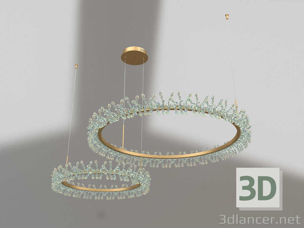 modèle 3D Pendentif Laura or d40+60 (08245.33Р) - preview