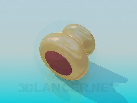 3d модель Ручка для мебели – превью 3d модель Ручка для мебели – превью