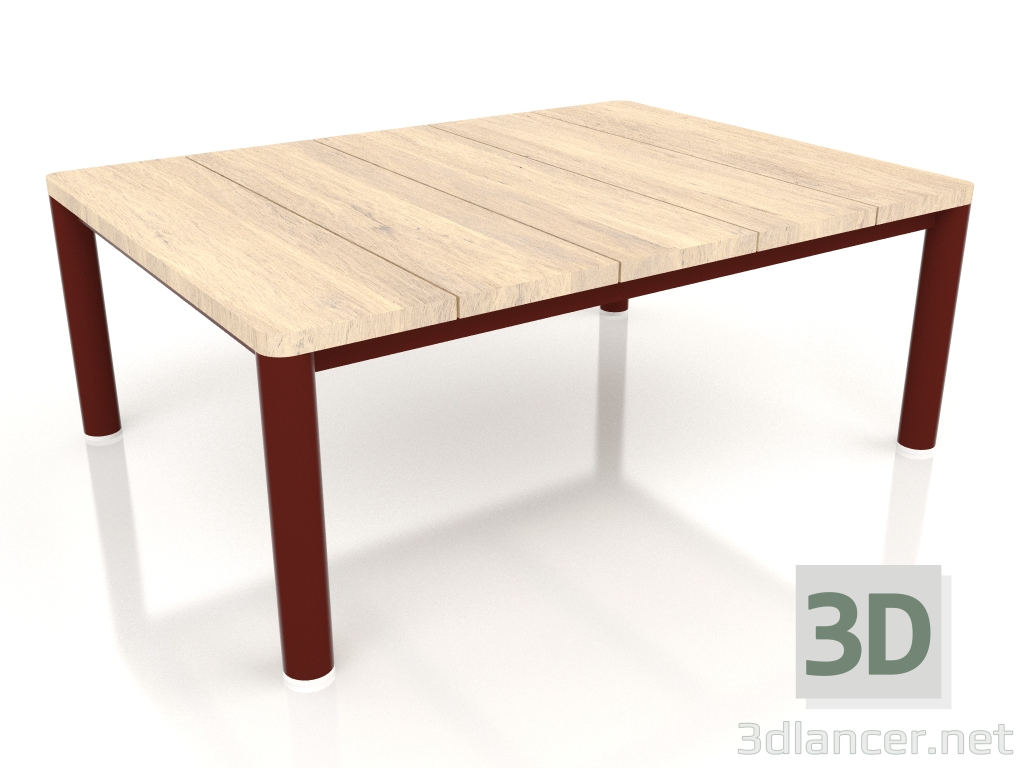 modello 3D Tavolino 70×94 (Rosso vino, Legno Iroko) - anteprima