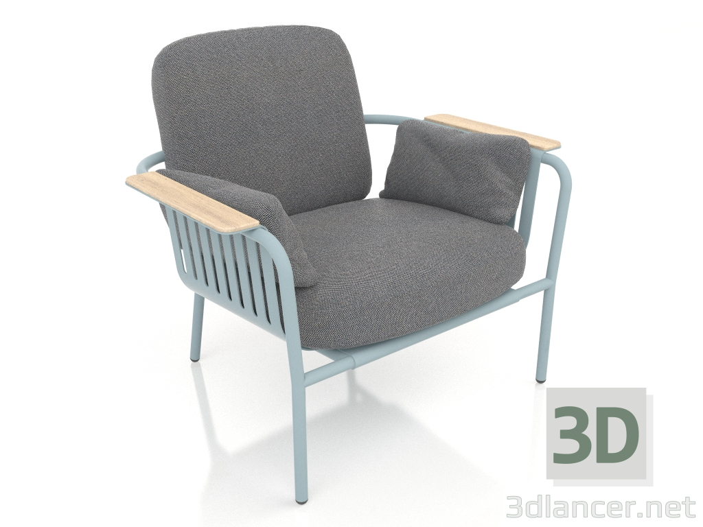 3d model Armchair (Blue gray) - preview