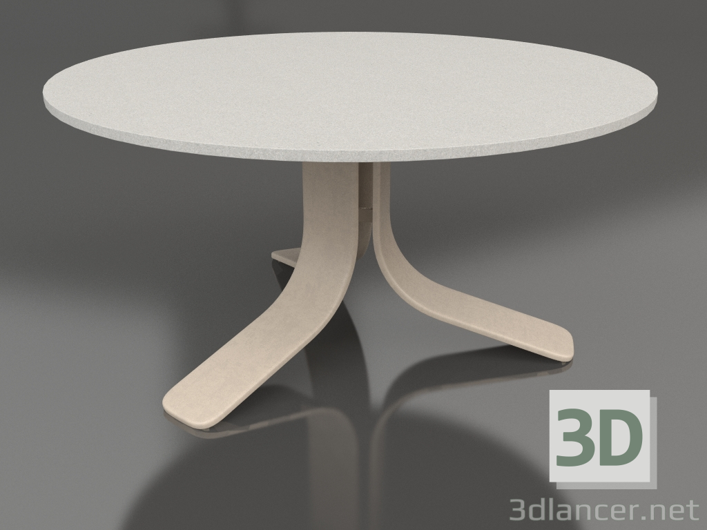 modello 3D Tavolino Ø80 (Sabbia, DEKTON Sirocco) - anteprima