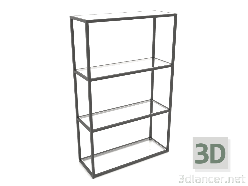 Modelo 3d Rack retangular (VIDRO, 80x30x128, 4 prateleiras) - preview