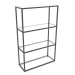 3d model Rectangular rack (GLASS, 80x30x128, 4 shelves) - preview