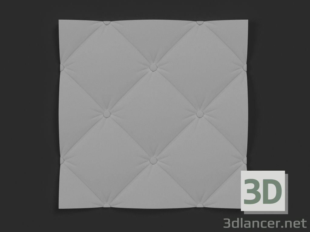 Modelo 3d Painel 3D de gesso Couro grande - preview