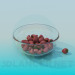 3D Modell Schale mit Erdbeeren - Vorschau